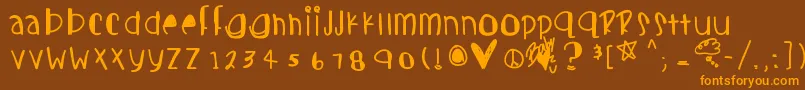 Шрифт Candycutes – оранжевые шрифты на коричневом фоне