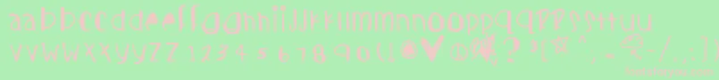 Candycutes Font – Pink Fonts on Green Background