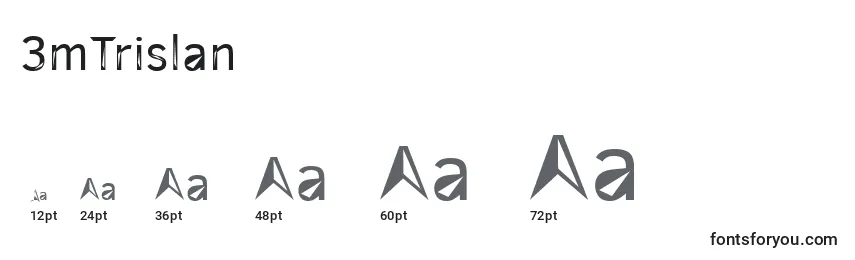 sizes of 3mtrislan font, 3mtrislan sizes