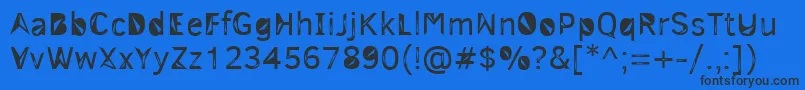 3mTrislan Font – Black Fonts on Blue Background