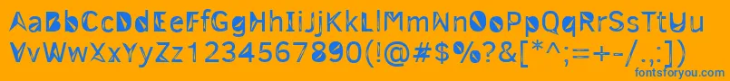3mTrislan Font – Blue Fonts on Orange Background