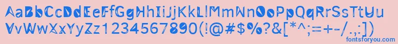 3mTrislan Font – Blue Fonts on Pink Background