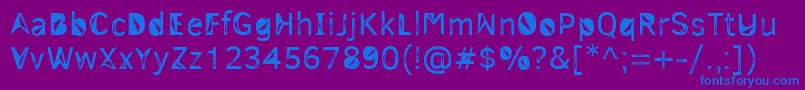 3mTrislan Font – Blue Fonts on Purple Background