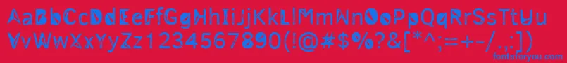 3mTrislan Font – Blue Fonts on Red Background