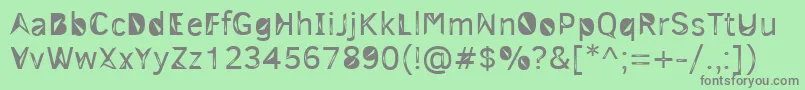 3mTrislan Font – Gray Fonts on Green Background