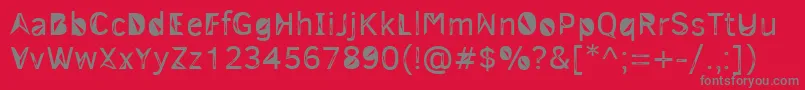 3mTrislan Font – Gray Fonts on Red Background