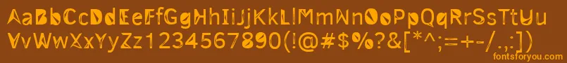 3mTrislan Font – Orange Fonts on Brown Background