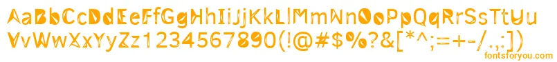 3mTrislan Font – Orange Fonts on White Background