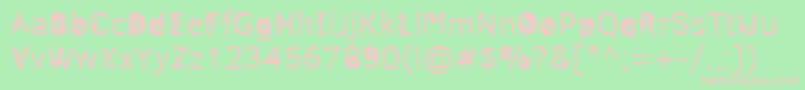 3mTrislan Font – Pink Fonts on Green Background