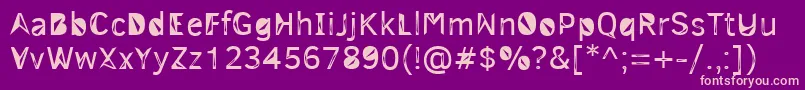 3mTrislan Font – Pink Fonts on Purple Background