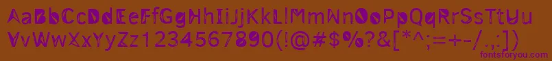 3mTrislan Font – Purple Fonts on Brown Background