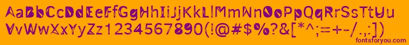 3mTrislan Font – Purple Fonts on Orange Background