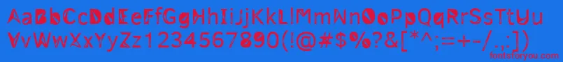 3mTrislan Font – Red Fonts on Blue Background