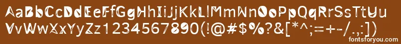 Шрифт 3mTrislan – белые шрифты на коричневом фоне