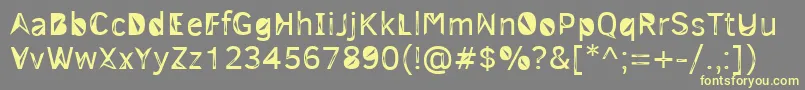 3mTrislan Font – Yellow Fonts on Gray Background