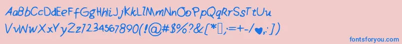Sweethoney-Schriftart – Blaue Schriften auf rosa Hintergrund