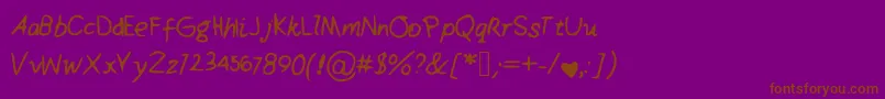Sweethoney-fontti – ruskeat fontit violetilla taustalla