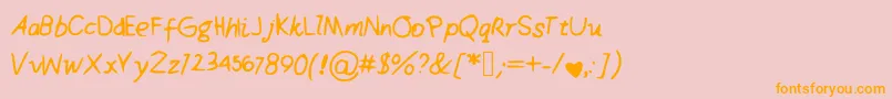 Sweethoney Font – Orange Fonts on Pink Background