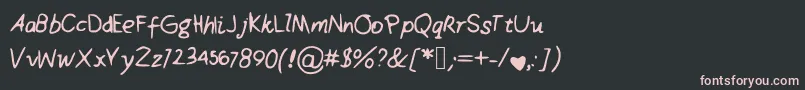 Czcionka Sweethoney – różowe czcionki na czarnym tle