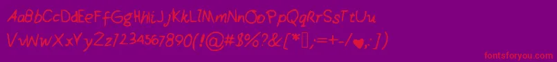 Sweethoney Font – Red Fonts on Purple Background