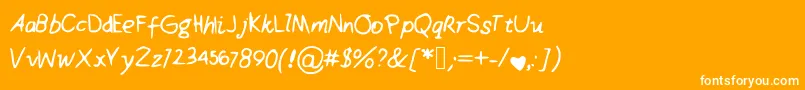 Sweethoney Font – White Fonts on Orange Background