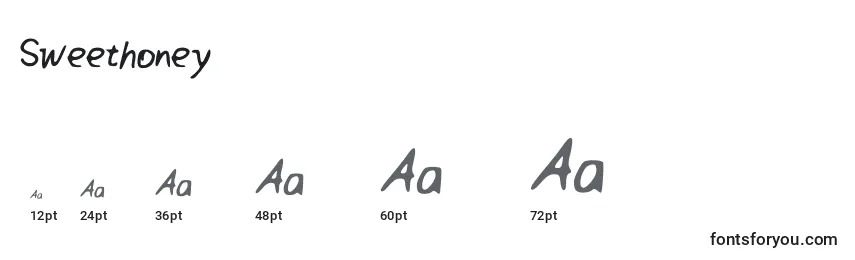 Sweethoney Font Sizes