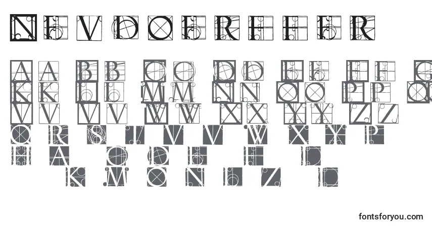 Czcionka Neudoerffer – alfabet, cyfry, specjalne znaki