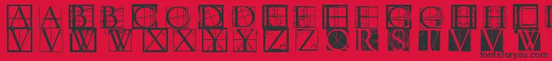 Neudoerffer Font – Black Fonts on Red Background