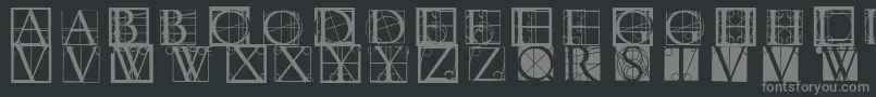 Neudoerffer-Schriftart – Graue Schriften auf schwarzem Hintergrund