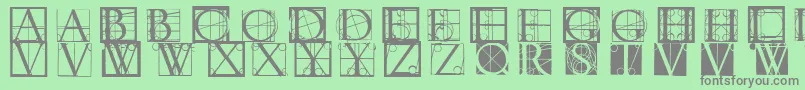 Neudoerffer Font – Gray Fonts on Green Background