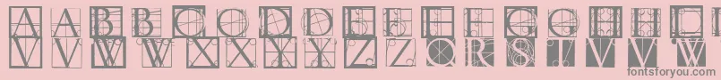 Neudoerffer Font – Gray Fonts on Pink Background