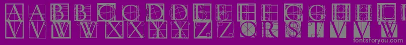 フォントNeudoerffer – 紫の背景に灰色の文字