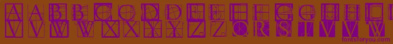 Neudoerffer Font – Purple Fonts on Brown Background