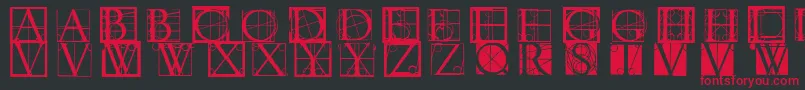 Neudoerffer Font – Red Fonts on Black Background