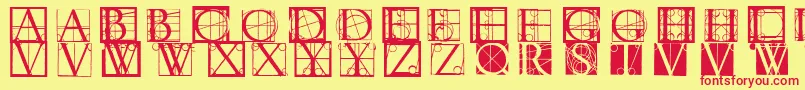 Neudoerffer Font – Red Fonts on Yellow Background