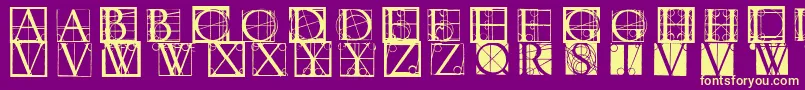 Neudoerffer Font – Yellow Fonts on Purple Background