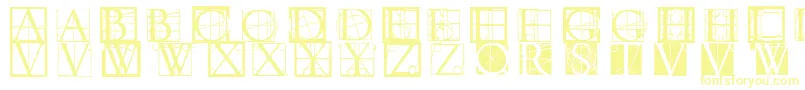 Neudoerffer Font – Yellow Fonts on White Background