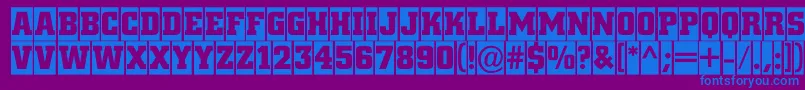 ACitynovatitulcmBold Font – Blue Fonts on Purple Background