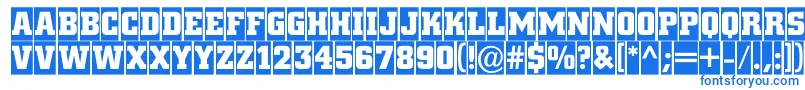 Шрифт ACitynovatitulcmBold – синие шрифты на белом фоне