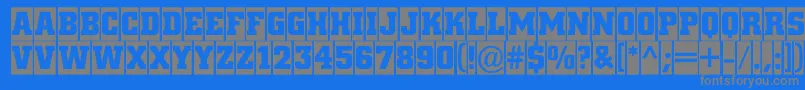ACitynovatitulcmBold-fontti – harmaat kirjasimet sinisellä taustalla
