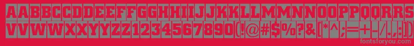 ACitynovatitulcmBold Font – Gray Fonts on Red Background
