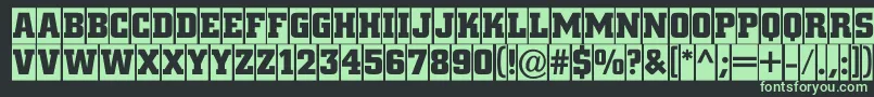 フォントACitynovatitulcmBold – 黒い背景に緑の文字