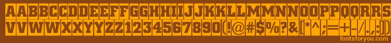 ACitynovatitulcmBold Font – Orange Fonts on Brown Background