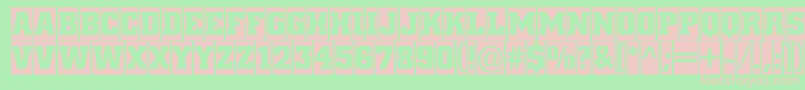 フォントACitynovatitulcmBold – 緑の背景にピンクのフォント