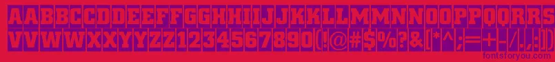 Шрифт ACitynovatitulcmBold – фиолетовые шрифты на красном фоне