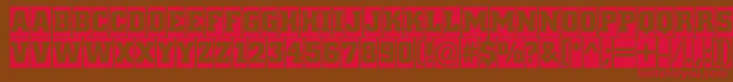 ACitynovatitulcmBold Font – Red Fonts on Brown Background