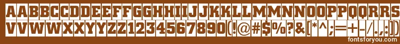 Шрифт ACitynovatitulcmBold – белые шрифты на коричневом фоне