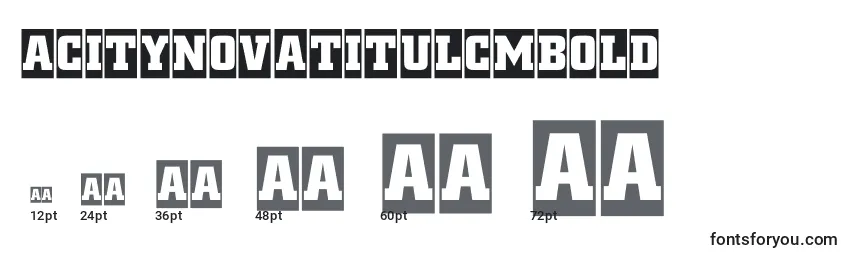 ACitynovatitulcmBold Font Sizes
