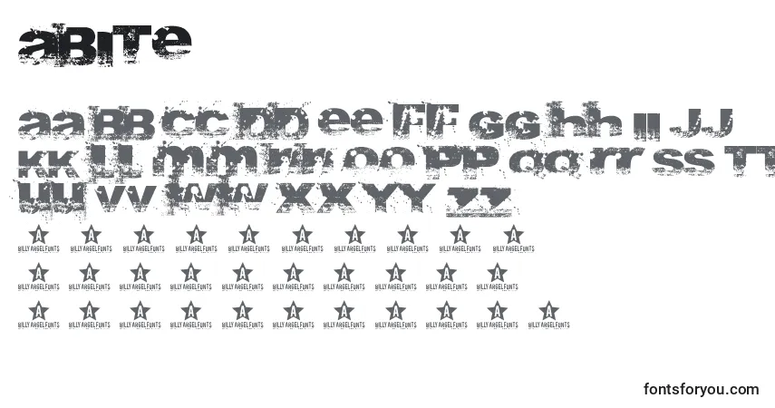 A fonte Abite – alfabeto, números, caracteres especiais