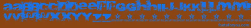 Abite Font – Blue Fonts on Brown Background
